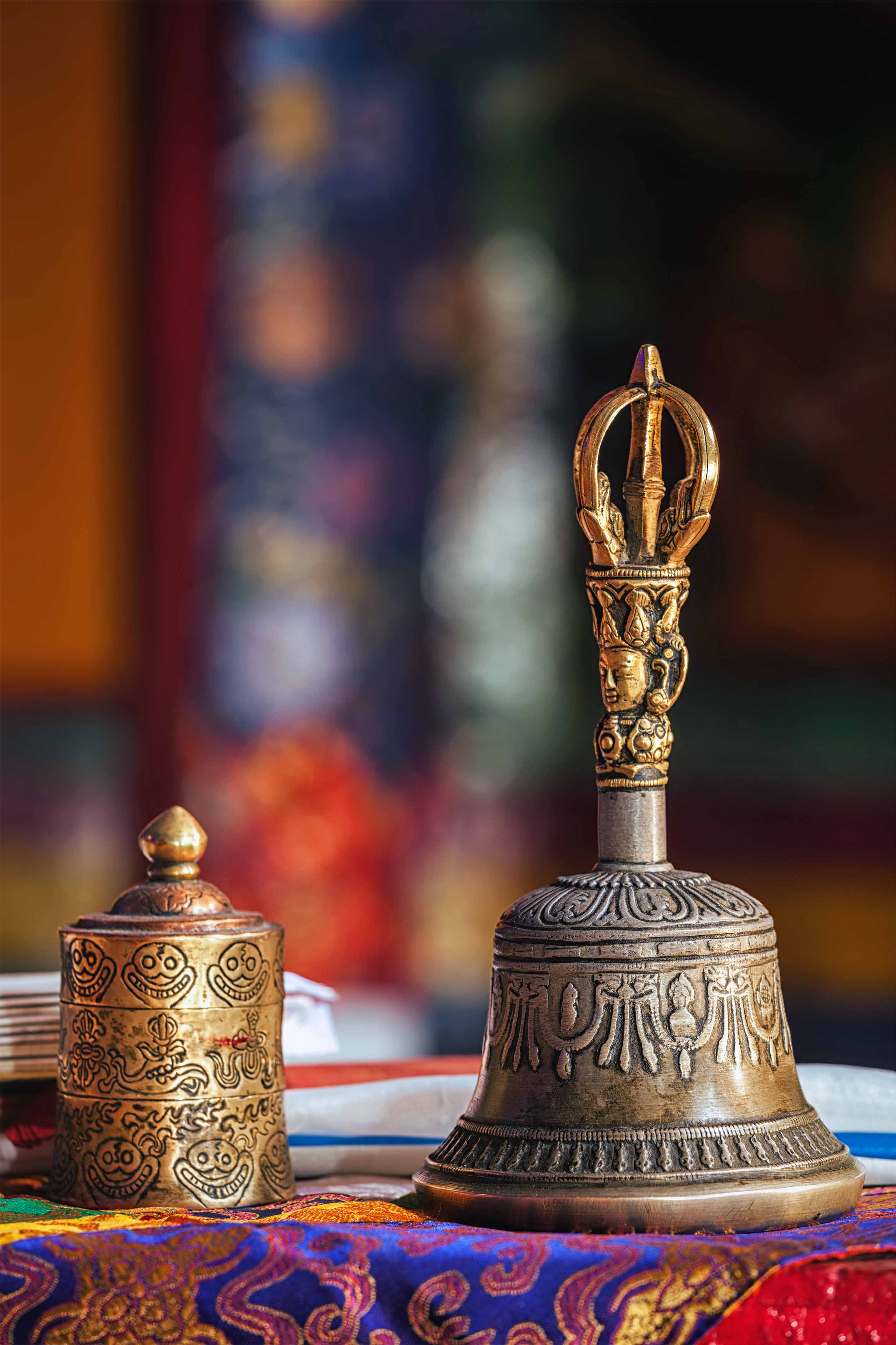 Religious Bell In Buddhist Monastery — Ladakh